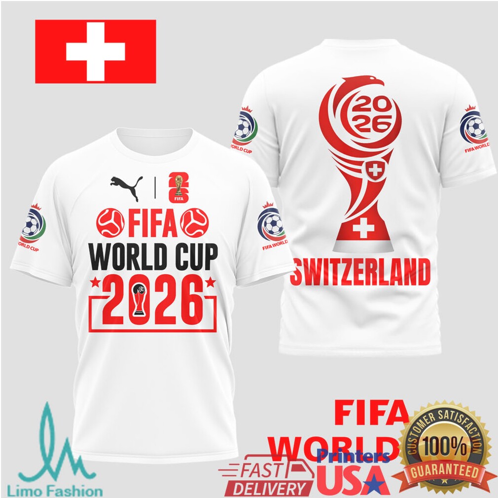 Switzerland FIFA World Cup 2026 Cross Emblem T Shirt - Limotees LLC