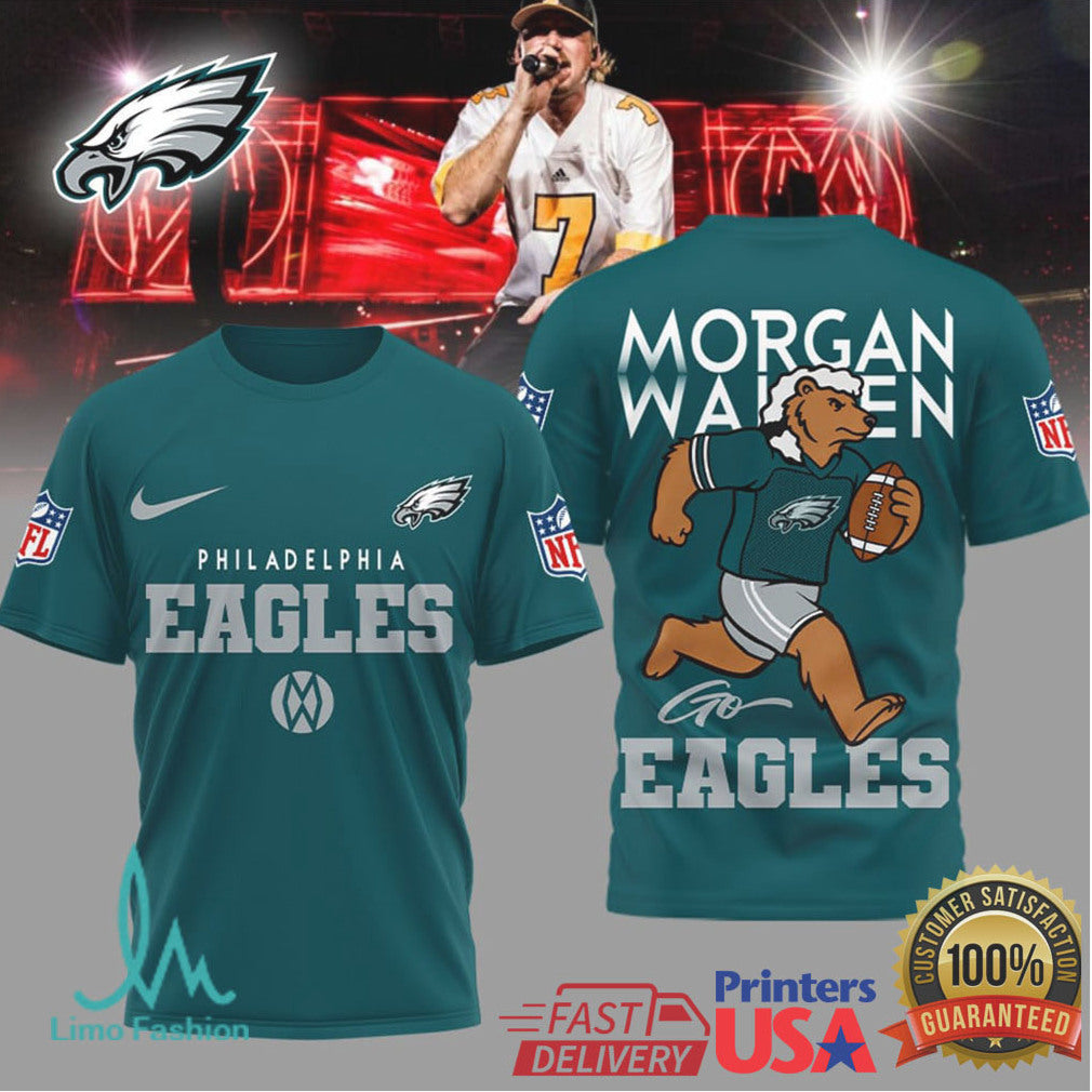 Philadelphia Eagles Official NFL Morgan Wallen Fan 3D Shirt - Limotees LLC