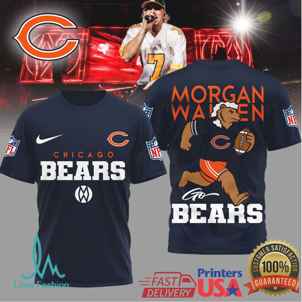 Chicago Bears Official NFL Morgan Wallen Fan 3D Shirt - Limotees LLC