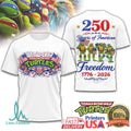 TMNT T Shirtnage Mutant Ninja Turtles 250 Years of American Freedom T Shirt - Limotees LLC