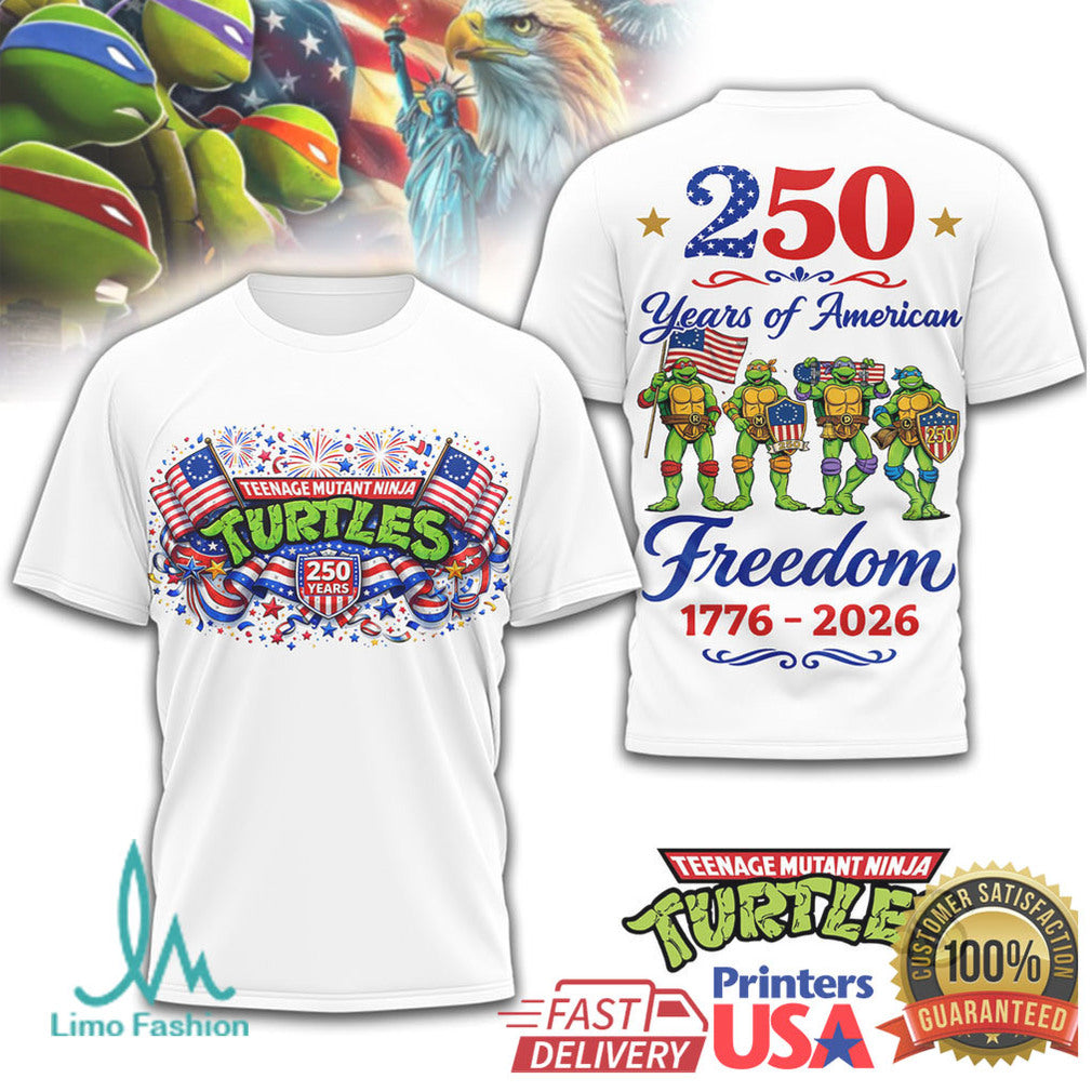 TMNT T Shirtnage Mutant Ninja Turtles 250 Years of American Freedom T Shirt - Limotees LLC