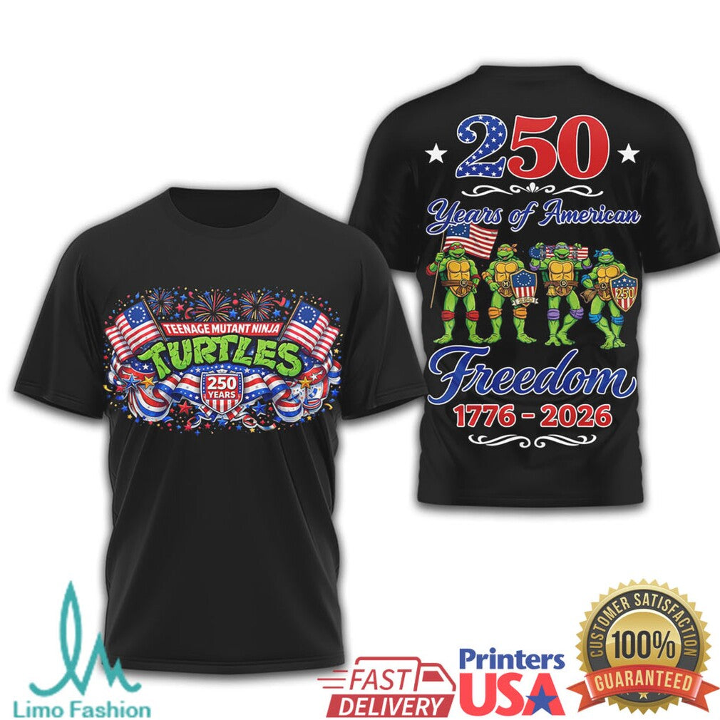 TMNT T Shirtnage Mutant Ninja Turtles 250 Years of American Freedom T Shirt - Limotees LLC