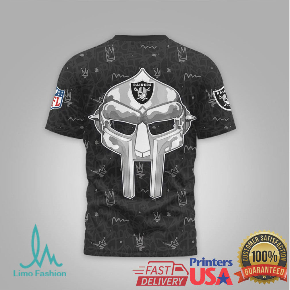 Las Vegas Raiders Official NFL x MF DOOM 3D Shirt - Limotees LLC