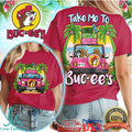 “Take Me To Buc ee's” Pink Jeep Road Trip Summer T Shirt - Limotees LLC
