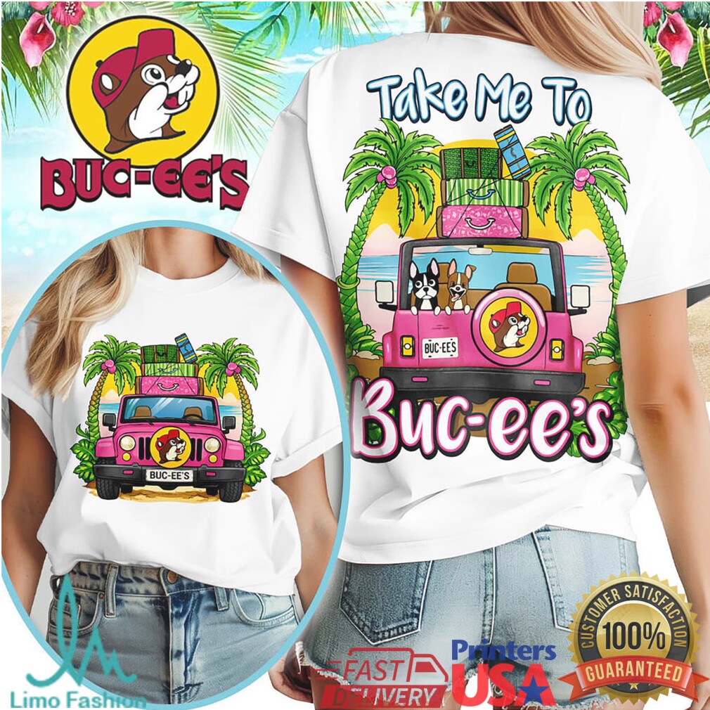 “Take Me To Buc ee's” Pink Jeep Road Trip Summer T Shirt - Limotees LLC