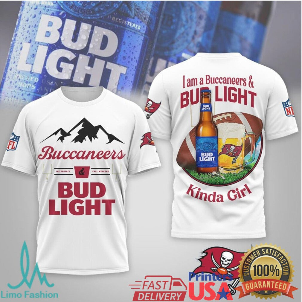 Tampa Bay Buccaneers Bud Light Kinda Guy Girl Tshirt Hoodie - Limotees LLC