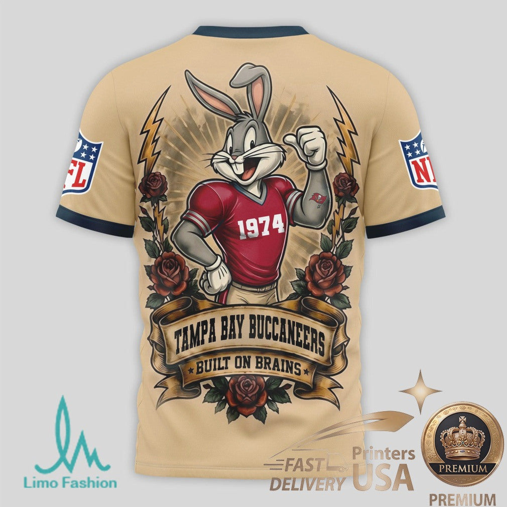 Tampa Bay Buccaneers Bugs Bunny Football Graphic Jersey T Shirt - Limotees LLC