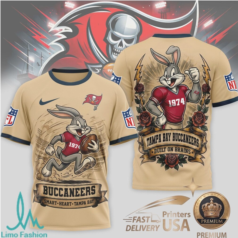 Tampa Bay Buccaneers Bugs Bunny Football Graphic Jersey T Shirt - Limotees LLC