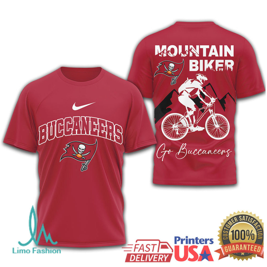 Tampa Bay Buccaneers “Go Buccaneers” Mountain Biking T Shirt - Limotees LLC