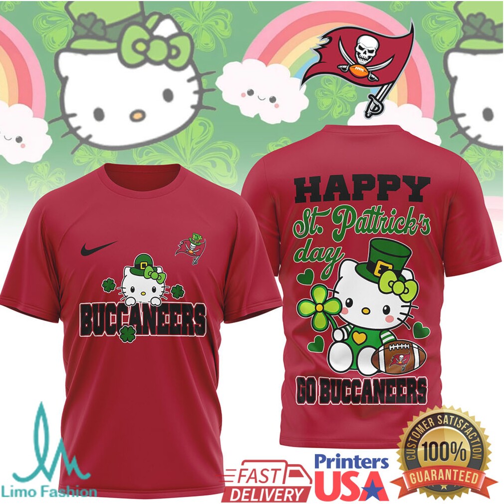 Tampa Bay Buccaneers Hello Kitty St. Patrick's Day Football Shirt - Limotees LLC