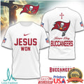 Tampa Bay Buccaneers Jesus Won Christian Faith Football T Shirt