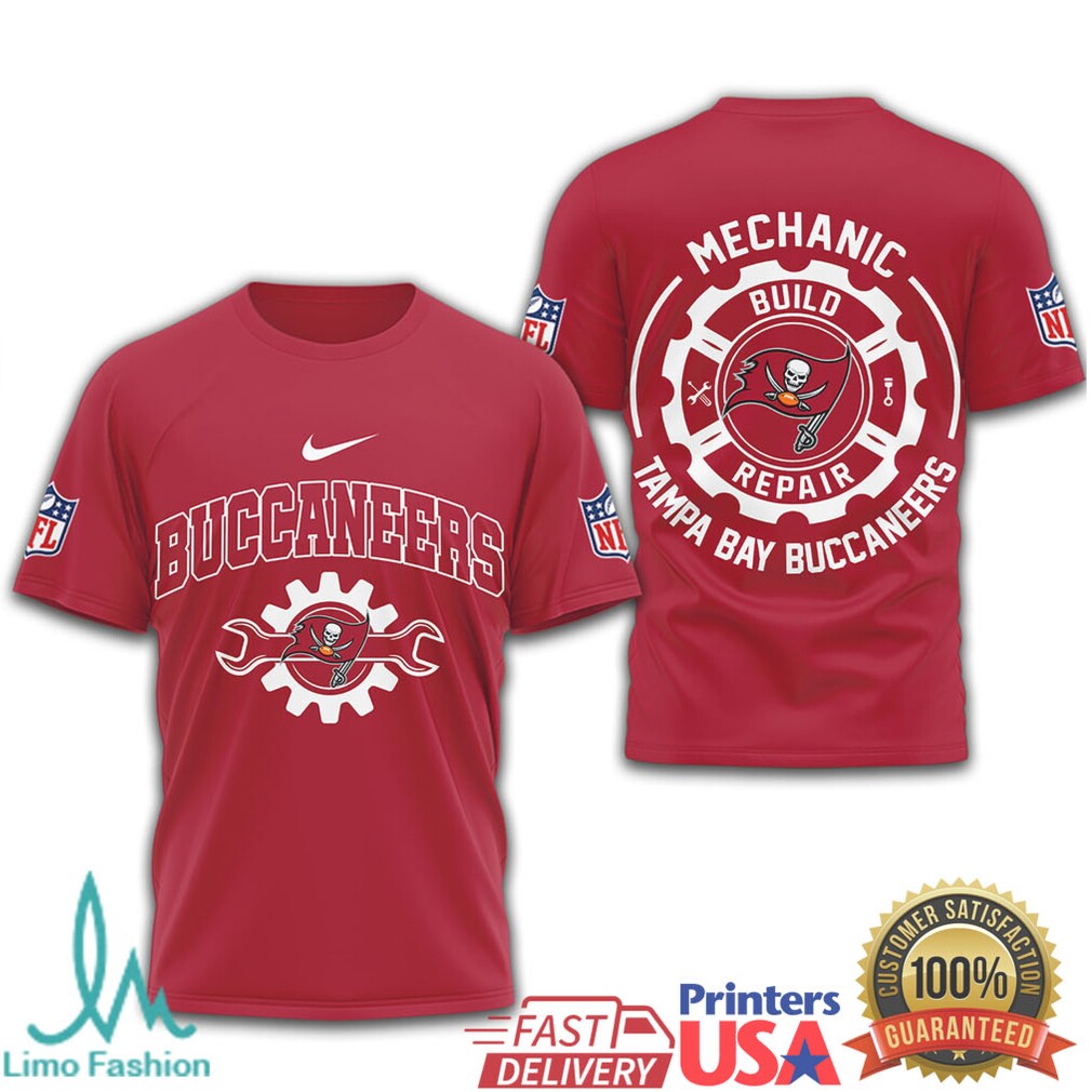 Tampa Bay Buccaneers Mechanic Build Repair T Shirt - Limotees LLC