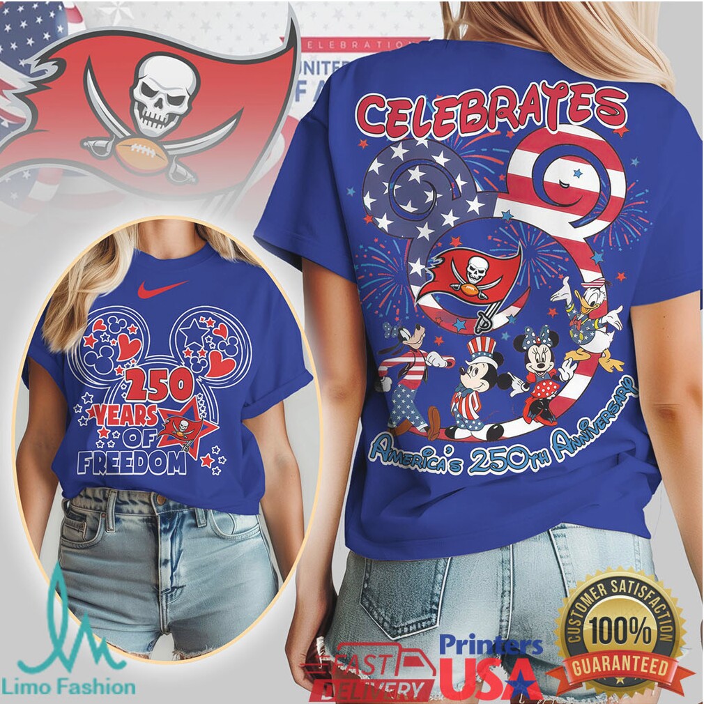 Tampa Bay Buccaneers Mickey & Friends 250 Years of Freedom Patriotic Shirt
