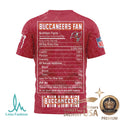 Tampa Bay Buccaneers Monster Energy Fan Nutrition Facts T Shirt - Limotees LLC