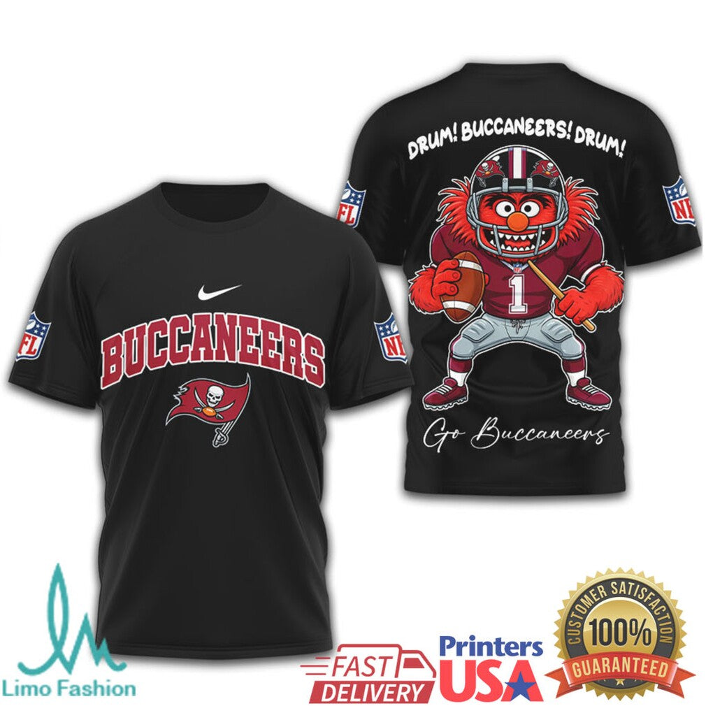 Tampa Bay Buccaneers Muppets Animal “Drum Buccaneers Drum” T Shirt - Limotees LLC