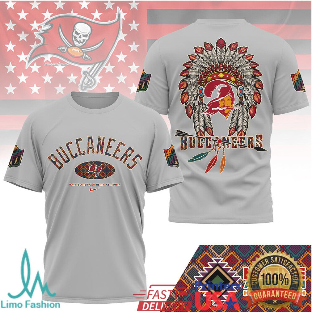 Tampa Bay Buccaneers Native American Heritage Month Headdress T Shirt - Limotees LLC