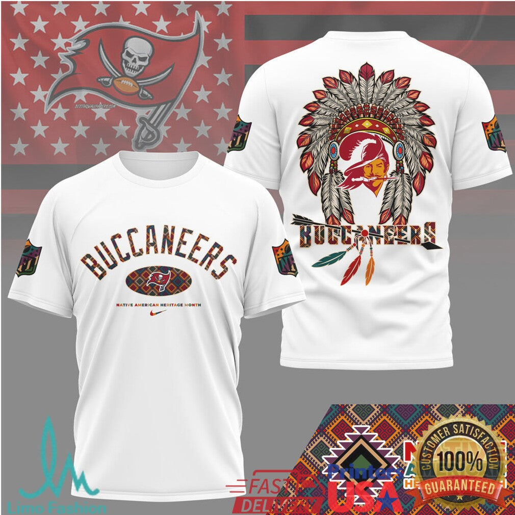 Tampa Bay Buccaneers Native American Heritage Month Headdress T Shirt - Limotees LLC