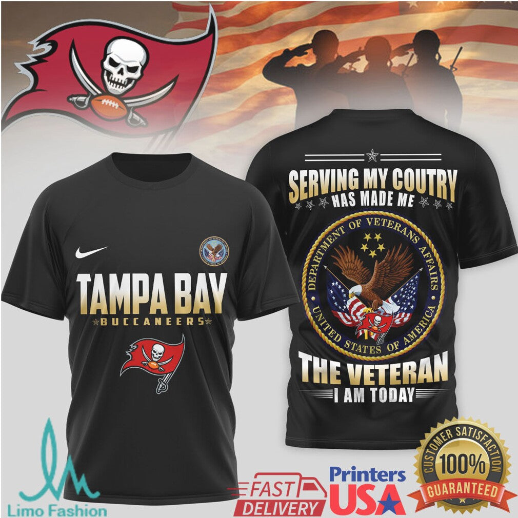 Tampa Bay Buccaneers Official NFL Department Of Veterans Affairs 3D Shirt
