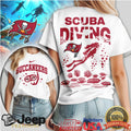 Tampa Bay Buccaneers Scuba Diving Graphic Print Shirt NFL Ocean Style - Limotees LLC