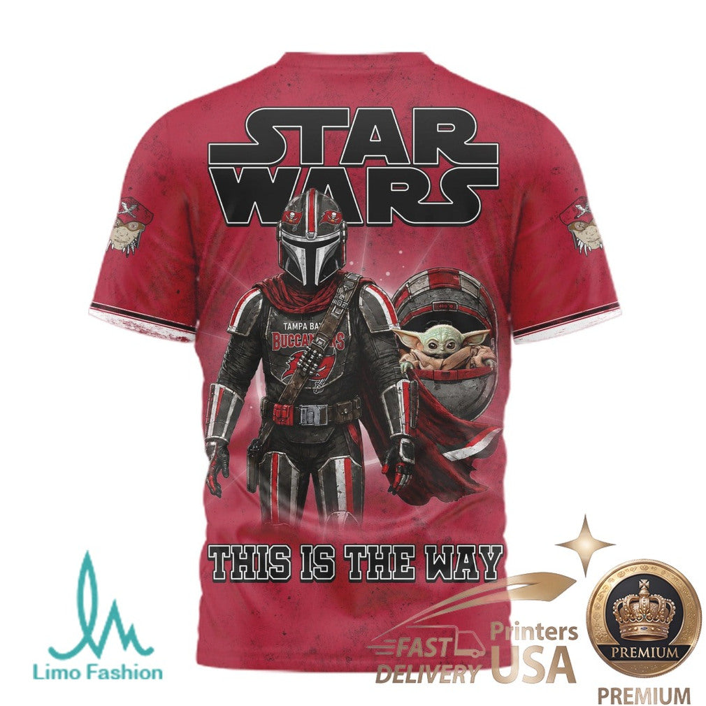 Tampa Bay Buccaneers Star Wars The Mandalorian Crewneck T Shirt - Limotees LLC