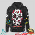 Tampa Bay Buccaneers Sugar Skull T Shirt NFL Day of the Dead Floral Pirate Gear - Limotees LLC