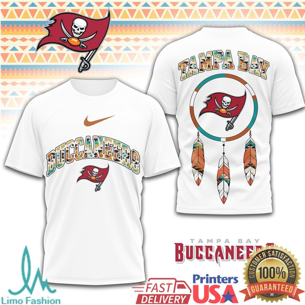 Tampa Bay Buccaneers Tribal Dreamcatcher Spirit NFL Design T Shirt - Limotees LLC