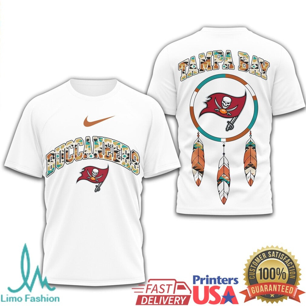 Tampa Bay Buccaneers Tribal Dreamcatcher Spirit NFL Design T Shirt - Limotees LLC