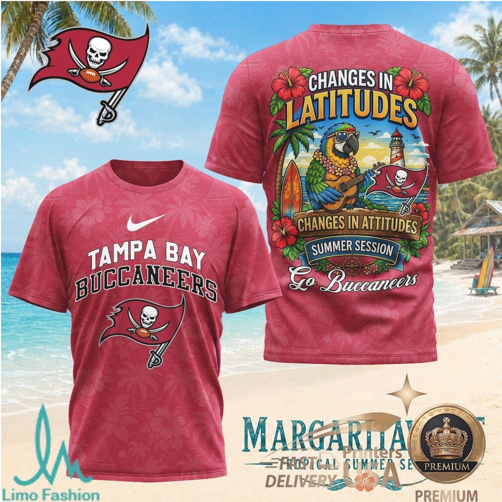 Tampa Bay Buccaneers Tropical Margaritaville Summer Session T Shirt - Limotees LLC