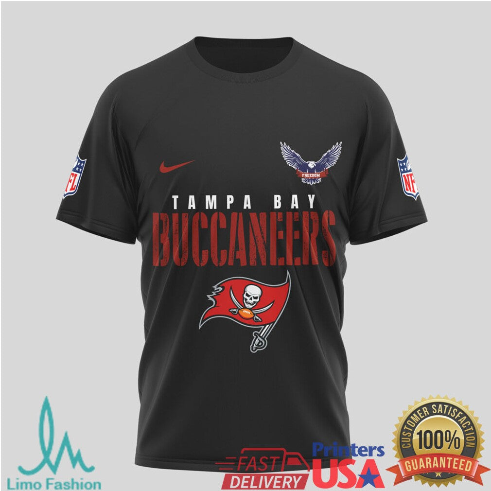 Tampa Bay Buccaneers Veterans Salute American Flag T Shirt - Limotees LLC