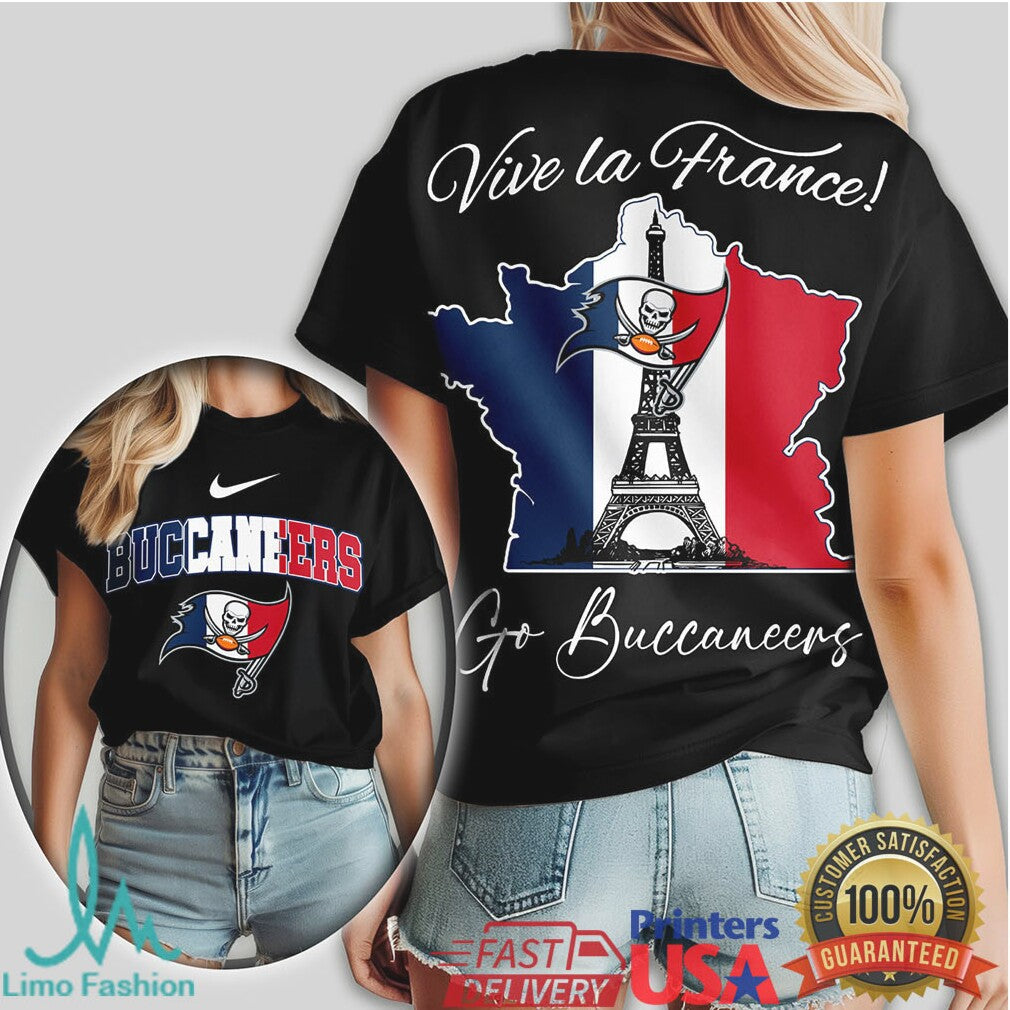 Tampa Bay Buccaneers “Vive la France” Paris Eiffel Tower Tour T Shirt