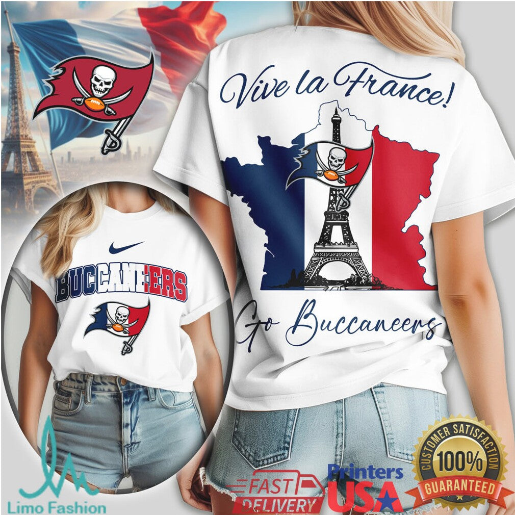 Tampa Bay Buccaneers “Vive la France” Paris Eiffel Tower Tour T Shirt