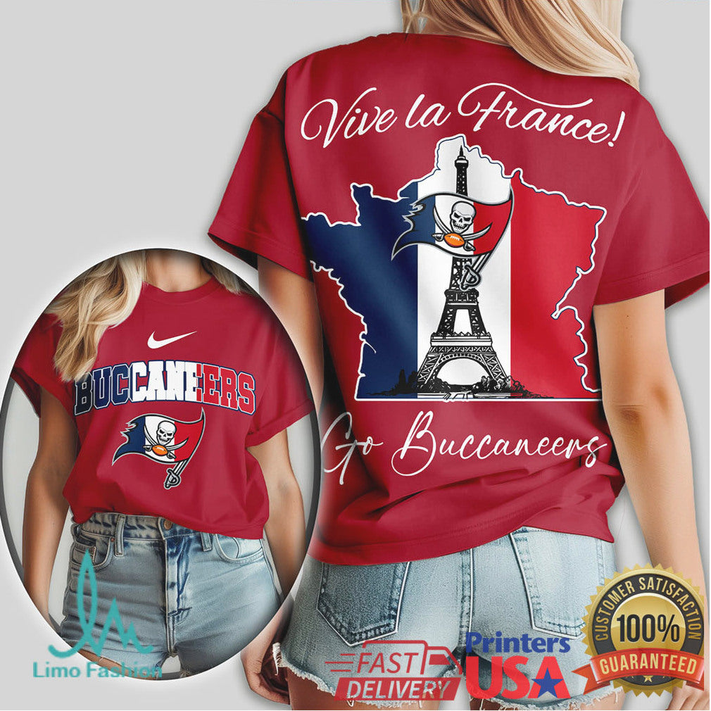 Tampa Bay Buccaneers “Vive la France” Paris Eiffel Tower Tour T Shirt