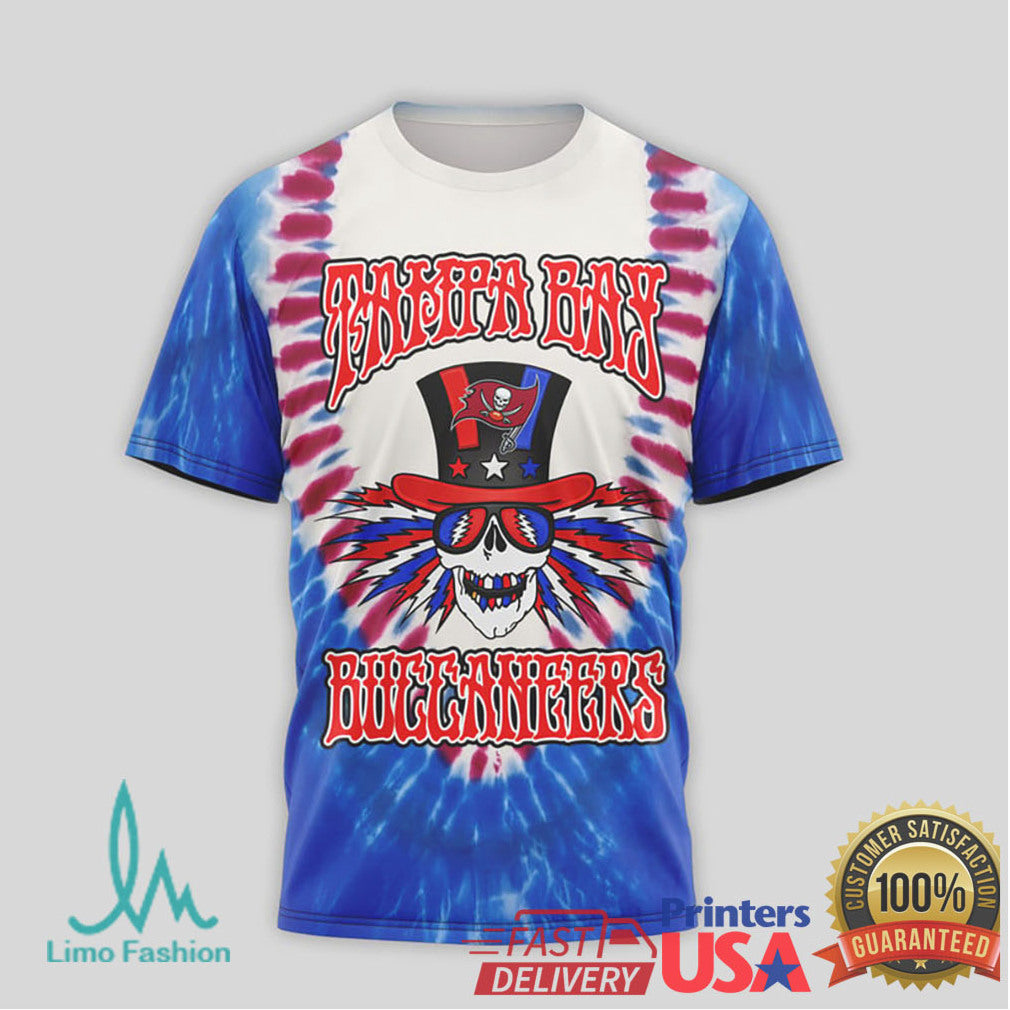 Tampa Bay Buccaneers x Grateful Dead Tie Dye T Shirt - Limotees LLC
