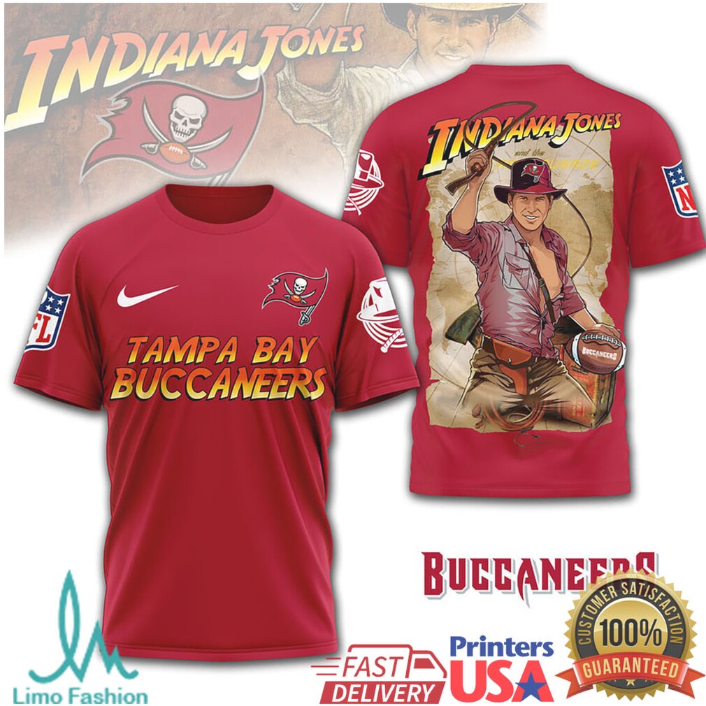 Tampa Bay Buccaneers x Indiana Jones Adventure Style NFL T Shirt - Limotees LLC