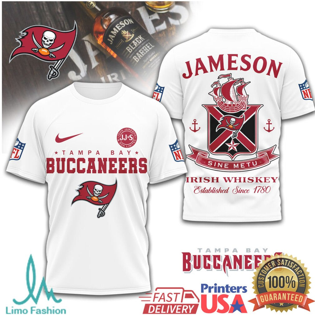 Tampa Bay Buccaneers x Jameson Irish Whiskey Sine Metu NFL T Shirt