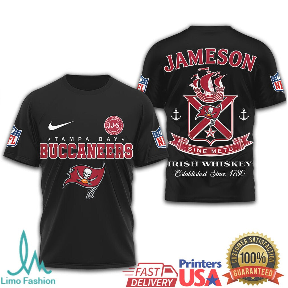 Tampa Bay Buccaneers x Jameson Irish Whiskey Sine Metu NFL T Shirt