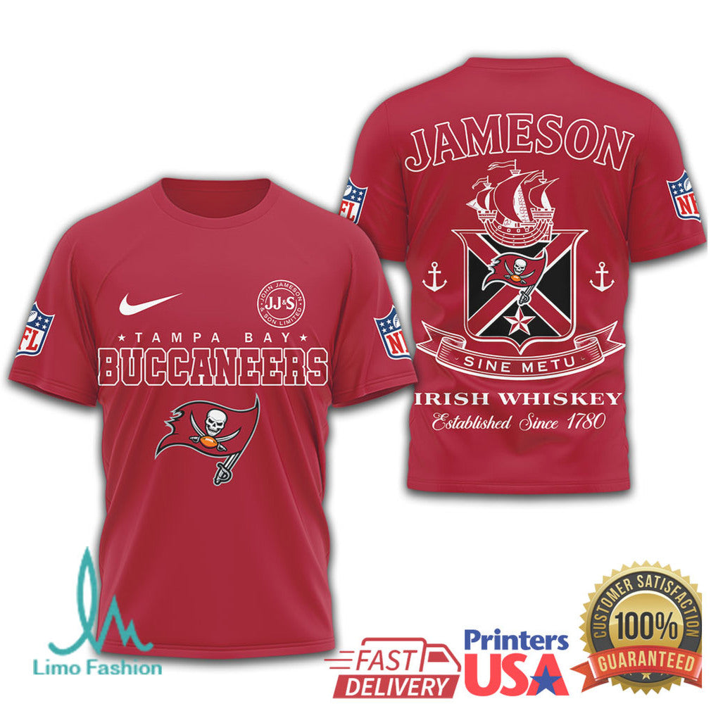 Tampa Bay Buccaneers x Jameson Irish Whiskey Sine Metu NFL T Shirt