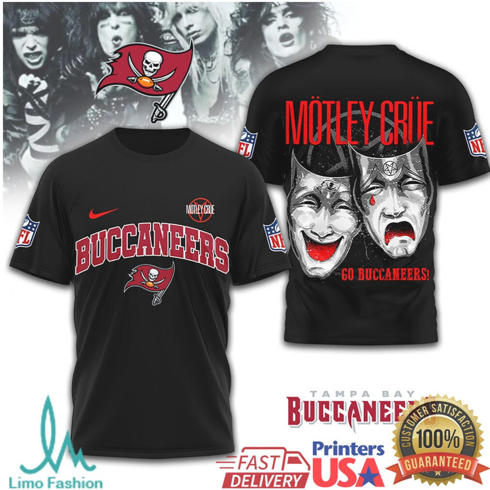 Tampa Bay Buccaneers x Mötley Crüe Theater of Pain T Shirt - Limotees LLC