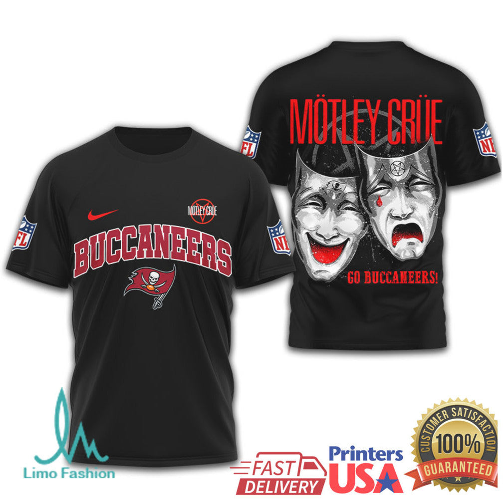 Tampa Bay Buccaneers x Mötley Crüe Theater of Pain T Shirt - Limotees LLC