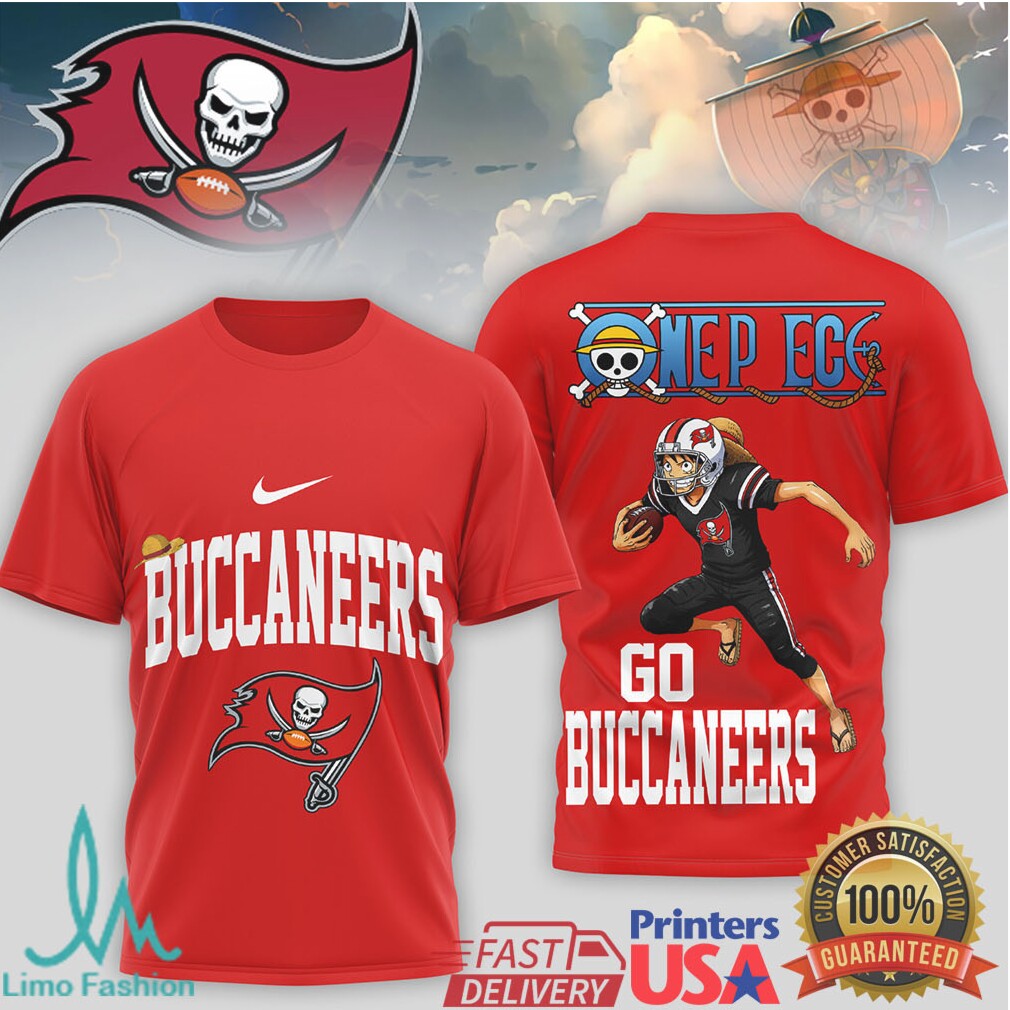 Tampa Bay Buccaneers x One Piece Straw Hat Pirates NFL T Shirt - Limotees LLC