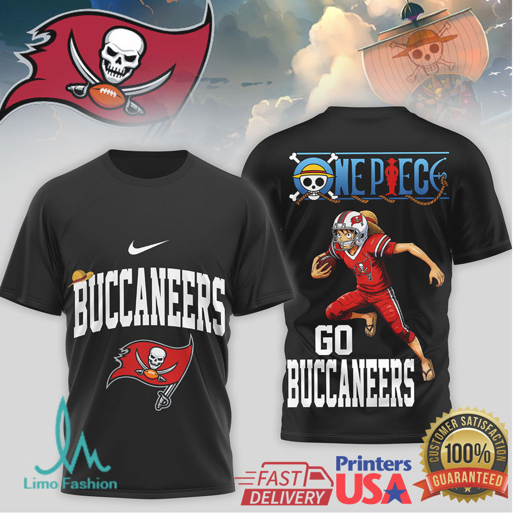 Tampa Bay Buccaneers x One Piece Straw Hat Pirates NFL T Shirt - Limotees LLC