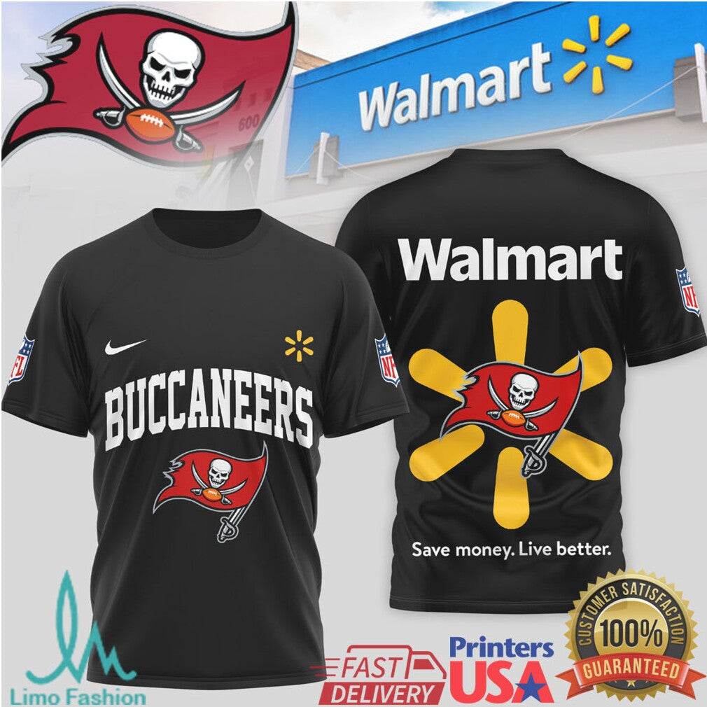 Tampa Bay Buccaneers x Walmart “Live Better” Graphic NFL T Shirt - Limotees LLC