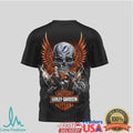 Tampa Bay Lightning Hockey x Harley Davidson Skull Wing Biker T Shirt - Limotees LLC