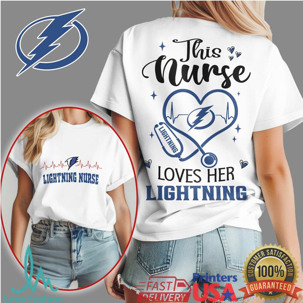 Tampa Bay Lightning Nurse T Shirt NHL Bolts Nursing Apparel - Limotees LLC