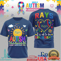 Tampa Bay Rays Autism Awareness T Shirt MLB Rays Puzzle Piece Baseball Fan T Shirt - Limotees LLC