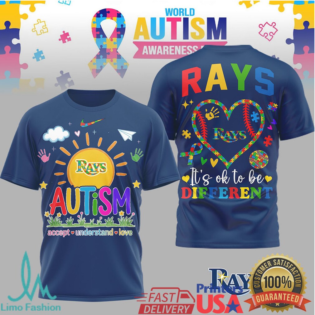 Tampa Bay Rays Autism Awareness T Shirt MLB Rays Puzzle Piece Baseball Fan T Shirt - Limotees LLC