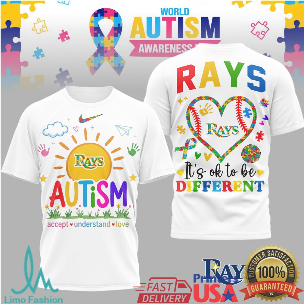 Tampa Bay Rays Autism Awareness T Shirt MLB Rays Puzzle Piece Baseball Fan T Shirt - Limotees LLC