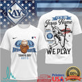 Tampa Bay Rays God Wins Forever Baseball Jesus Name T Shirt - Limotees LLC