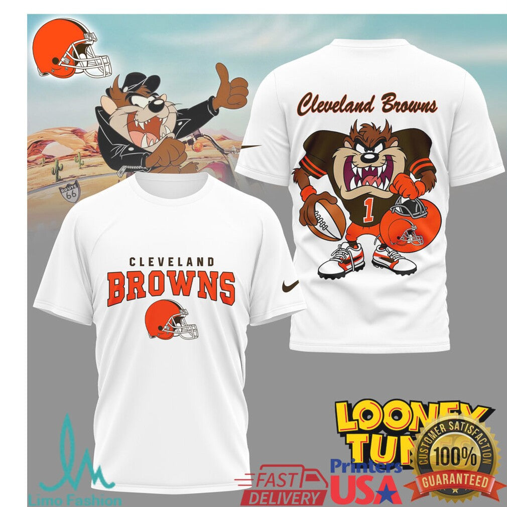 Taz Cleveland Browns Looney Tunes NFL Football T Shirt