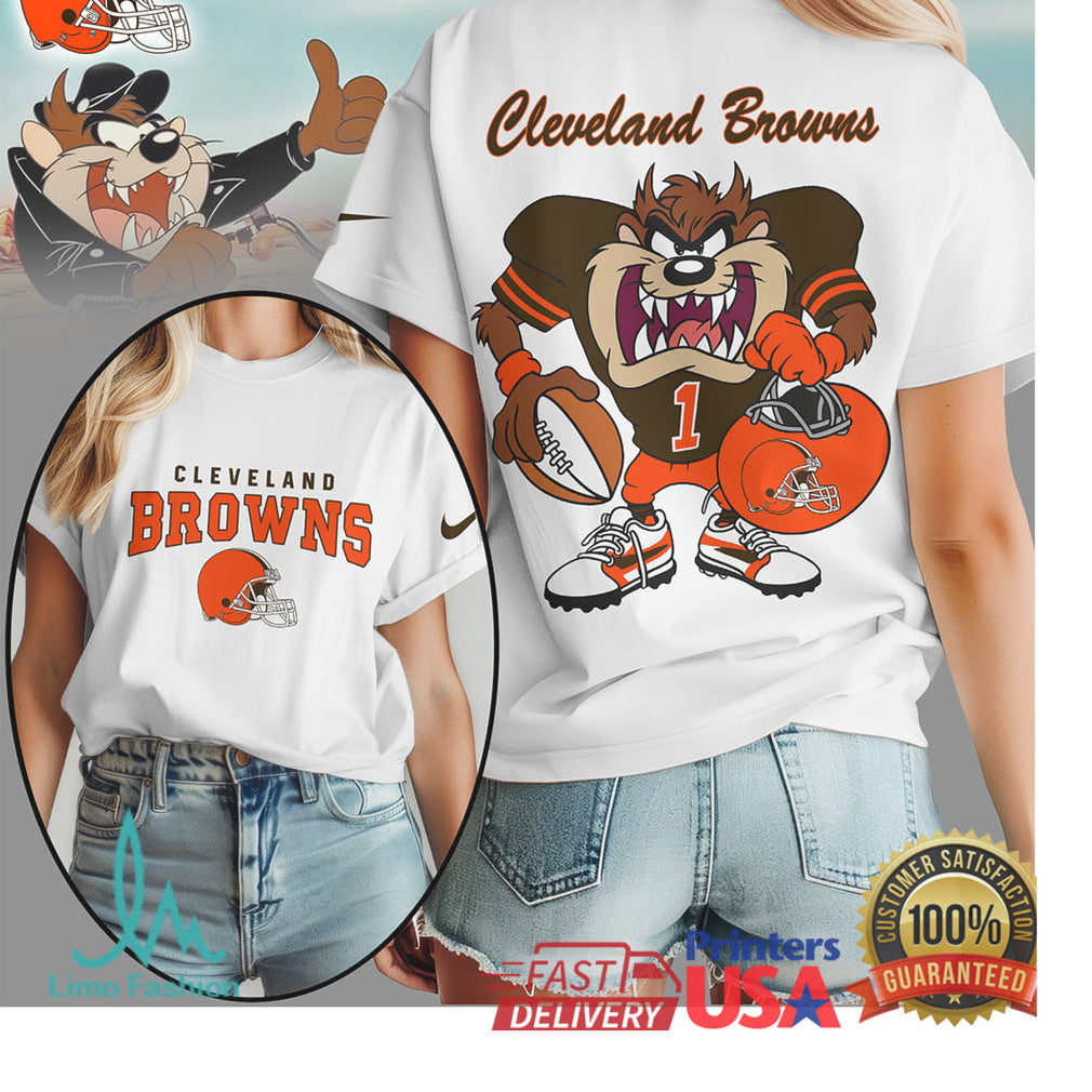 Taz Cleveland Browns Looney Tunes NFL Football T Shirt